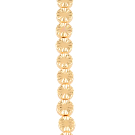 Gold Wheel Disc Beads, 7.5mm by Bead Landing™